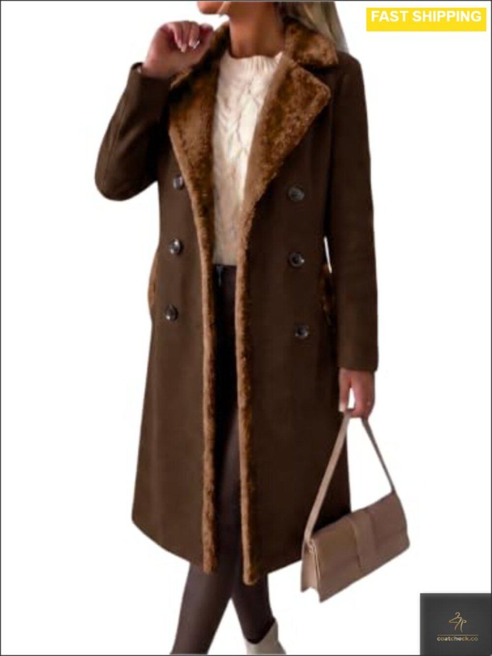 Wool Peacoat Double Breasted Long Winter Coat